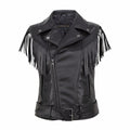 Women Vest PU Leather Short Vest Slim Fit Cool Handsome